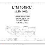 Liebherr LTM 1045-3.1 Z53447 Electric and Hydraulic Diagrams ES