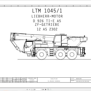 Liebherr LTM 1045 Z53150 Electric and Hydraulic Diagrams DE