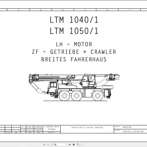 Liebherr LTM 1050-1 Z55161 Electric and Hydraulic Diagrams DE