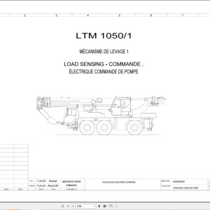 Liebherr LTM 1050-1 Z55161 Electric and Hydraulic Diagrams FR