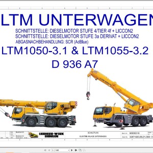 Liebherr LTM 1050-3.1 Z83700 Electric and Hydraulic Diagrams DE