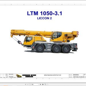 Liebherr LTM 1050-3.1 Z83700 Electric and Hydraulic Diagrams EN