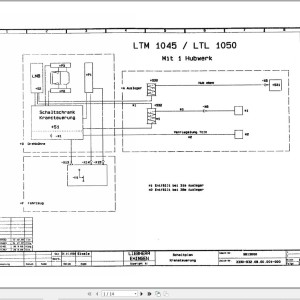 Liebherr LTM 1050 Z22606 Electric and Hydraulic Diagrams DE