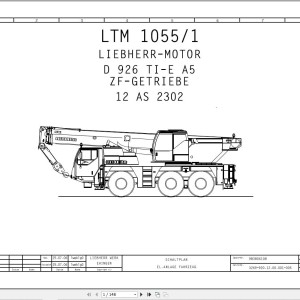 Liebherr LTM 1055-1 Z55662 Electric and Hydraulic Diagrams DE