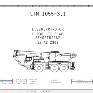 Liebherr LTM 1055-3.1 Z84528 Electric and Hydraulic Diagrams DE
