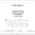 Liebherr LTM 1055-3.1 Z84528 Electric and Hydraulic Diagrams EN
