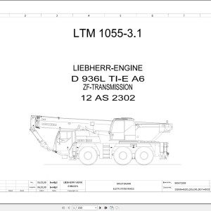 Liebherr LTM 1055-3.1 Z84528 Electric and Hydraulic Diagrams EN
