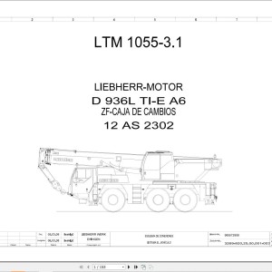 Liebherr LTM 1055-3.1 Z84528 Electric and Hydraulic Diagrams ES