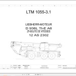 Liebherr LTM 1055-3.1 Z84528 Electric and Hydraulic Diagrams FR