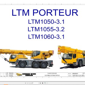 Liebherr LTM 1055-3.2 Z85568 Electric and Hydraulic Diagrams FR