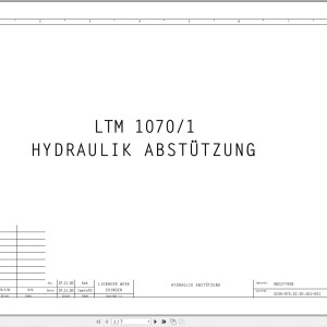 Liebherr LTM 1070-1 Z22713 Electric and Hydraulic Diagrams DE