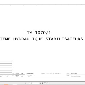 Liebherr LTM 1070-1 Z22713 Electric and Hydraulic Diagrams FR