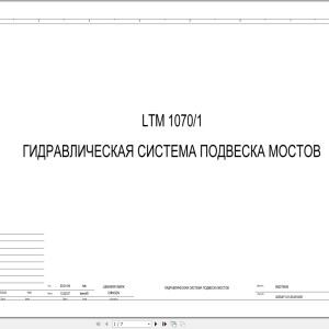 Liebherr LTM 1070-1 Z22713 Electric and Hydraulic Diagrams RU