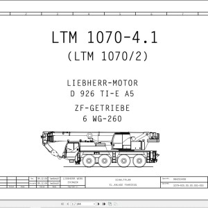 Liebherr LTM 1070-4.1 Z59026 Electric and Hydraulic Diagrams DE