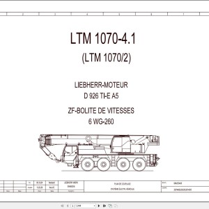 Liebherr LTM 1070-4.1 Z59026 Electric and Hydraulic Diagrams FR