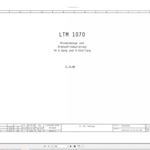 Liebherr LTM 1070 Z16229 Electric and Hydraulic Diagrams DE