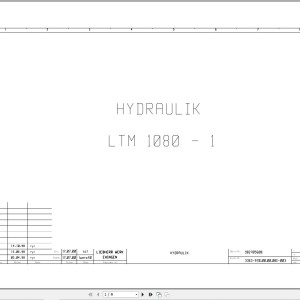 Liebherr LTM 1080-1 Z23823 Electric and Hydraulic Diagrams DE