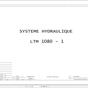 Liebherr LTM 1080-1 Z23823 Electric and Hydraulic Diagrams FR