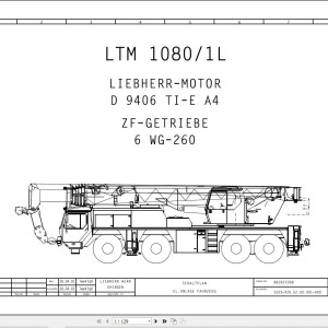 Liebherr LTM 1080-L Z61528 Electric and Hydraulic Diagrams DE