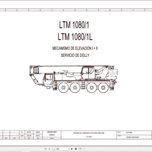 Liebherr LTM 1080-L Z61528 Electric and Hydraulic Diagrams ES