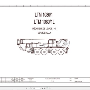 Liebherr LTM 1080-L Z61528 Electric and Hydraulic Diagrams FR
