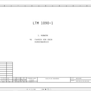 Liebherr LTM 1090-1 Z22814 Electric and Hydraulic Diagrams DE