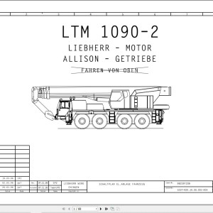 Liebherr LTM 1090-2 Z23053 Electric and Hydraulic Diagrams DE