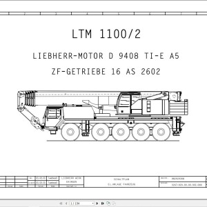 Liebherr LTM 1100-2 Z65068 Electric and Hydraulic Diagrams DE