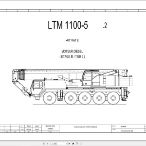 Liebherr LTM 1100-5.2 Z65625 Electric and Hydraulic Diagrams FR