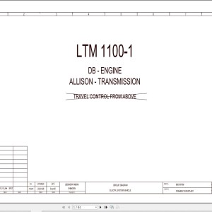 Liebherr LTM 1100 Z22541 Electric and Hydraulic Diagrams EN