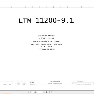 Liebherr LTM 11200-9.1 Z73400 Electric and Hydraulic Diagrams EN