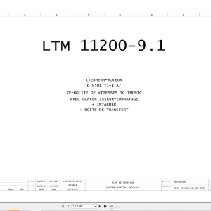 Liebherr LTM 11200-9.1 Z73400 Electric and Hydraulic Diagrams FR