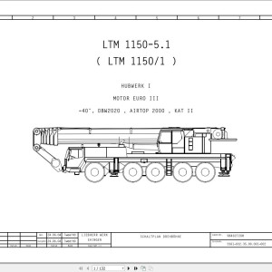 Liebherr LTM 1150-5.1 Z67197 Electric and Hydraulic Diagrams DE
