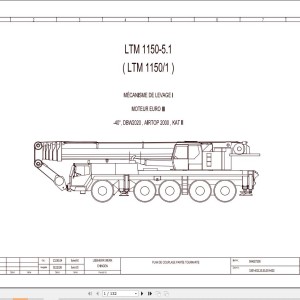 Liebherr LTM 1150-5.1 Z67197 Electric and Hydraulic Diagrams FR