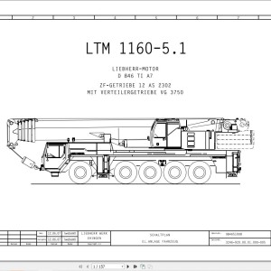 Liebherr LTM 1150-5.2 Z67210 Electric and Hydraulic Diagrams DE