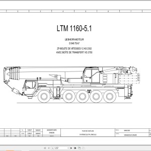 Liebherr LTM 1150-5.2 Z67210 Electric and Hydraulic Diagrams FR