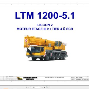 Liebherr LTM 1200-5.1 Z93457 Electric and Hydraulic Diagrams FR