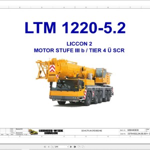 Liebherr LTM 1220-5.2 Z94807 Electric and Hydraulic Diagrams DE