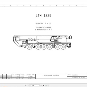 Liebherr LTM 1225 Z70006 Electric and Hydraulic Diagrams DE