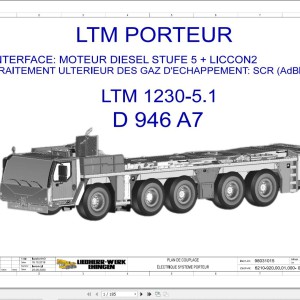 Liebherr LTM 1230-5.1 Z94051 Electric and Hydraulic Diagrams FR