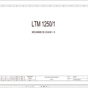 Liebherr LTM 1250-1 Z70500 Electric and Hydraulic Diagrams FR