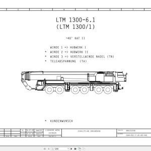 Liebherr LTM 1300-1 Z71142 Electric and Hydraulic Diagrams DE