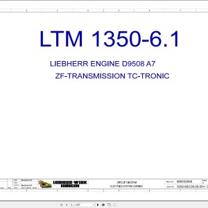 Liebherr LTM 1350-6.1 Z71235 Electric and Hydraulic Diagrams EN