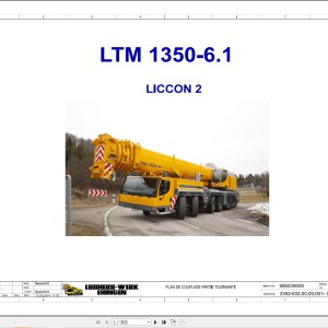 Liebherr LTM 1350-6.1 Z71235 Electric and Hydraulic Diagrams FR