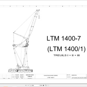 Liebherr LTM 1400-1 Z72005 Electric and Hydraulic Diagrams FR