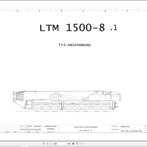 Liebherr LTM 1500-8.1 Z73185 Electric and Hydraulic Diagrams DE