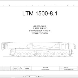Liebherr LTM 1500-8.1 Z73185 Electric and Hydraulic Diagrams EN