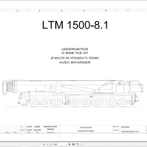 Liebherr LTM 1500-8.1 Z73185 Electric and Hydraulic Diagrams FR