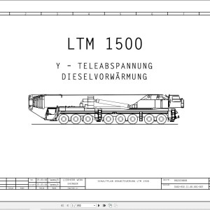 Liebherr LTM 1500 Z73058 Electric and Hydraulic Diagrams DE