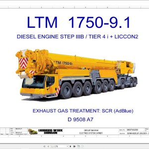 Liebherr LTM 1750-9.1 Z96020 Electric and Hydraulic Diagrams EN